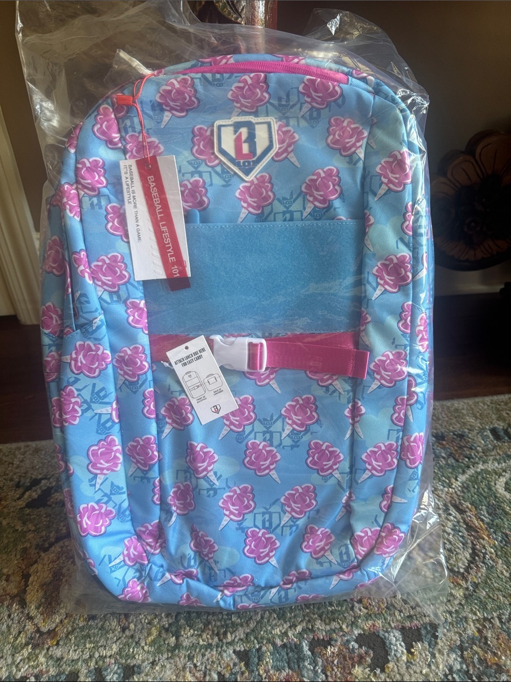 BASEBALL LIFESTYLE 101 HOME-RUN SUGAR SZN 2 BACKPACK…NWT